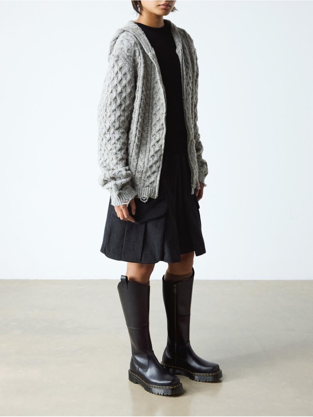 Dr. Martens AMAAYAH KNEE HIGH LEATHER BOOTS - Picture 2 of 10